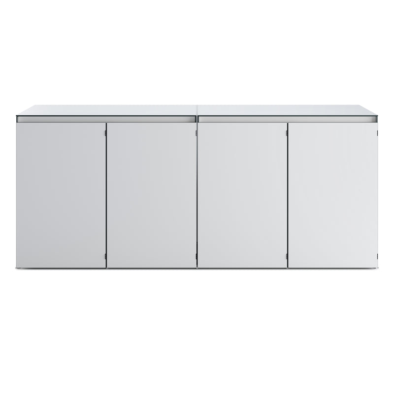 Mülltonnenbox 4er 120L HPL | Hidea Quattro | Wartungsfrei & Modern